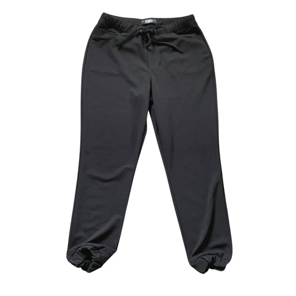 Rewash Pants - Rewash Black Drawstring Joggers-Size L